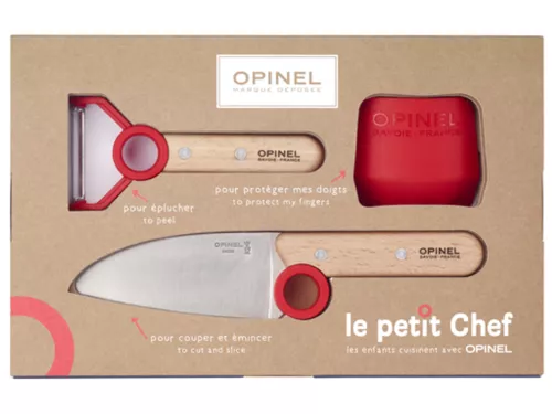 opinel Kinderkeukenset Opinel Le Petit Chef 3-delig Rood (30OP1746.3)