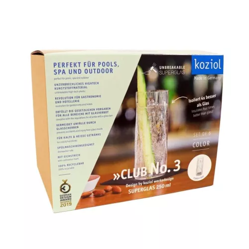 Koziol Koziol Superglas Club No. 03 Longdrinkglas 250 ml Set a 6 Stuks (3403535)