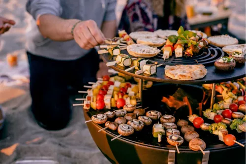 Höfats Höfats Bowl 57 Sear Grate Grillrooster op Verstelbare Poten met Handvat (00611)