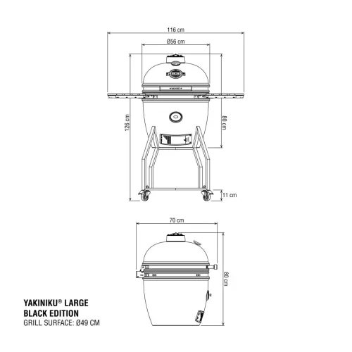 Yakiniku Yakiniku Black Edition Large kamado Basic (194000)