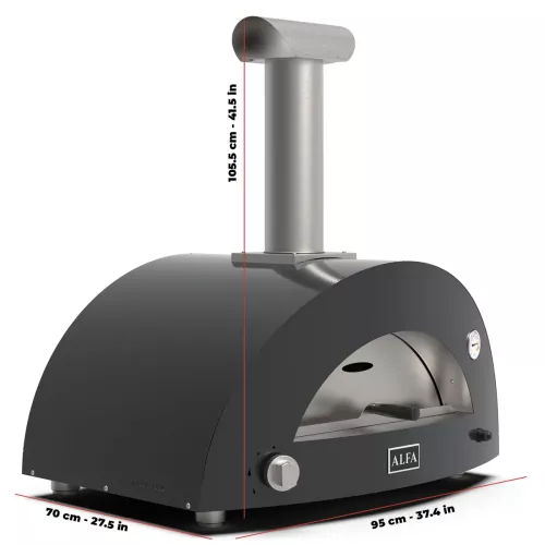 Alfa Forni Alfa Forno Moderno 2 Pizze Grijs Hybride (FXMD-2P-GGRA)