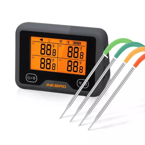 Inkbird BBQ Thermometer Inkbird IBBQ-4BW Thermometer met LCD WiFi BT (OSC-MT-MP01)