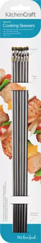 KitchenCraft KitchenCraft Set van 6 platte spiesen 30 cm (KCSKEWER30)