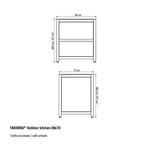 Yakiniku YAKINIKU Luxe buitenkeuken frame 80x70cm (900019)