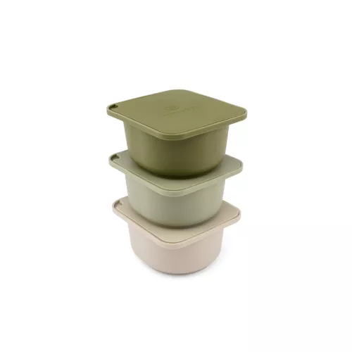 Babadoh Babadoh Olive 3 Silicone deeg en vershoudbakjes (SKU32)