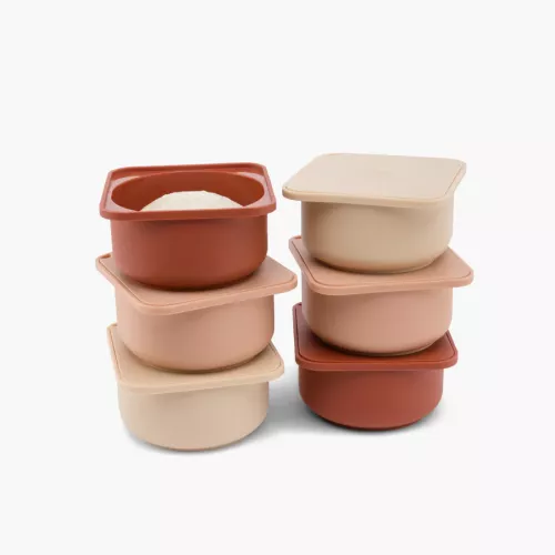 Babadoh Babadoh Pastel 6 Silicone deeg en vershoudbakjes (SKU15)