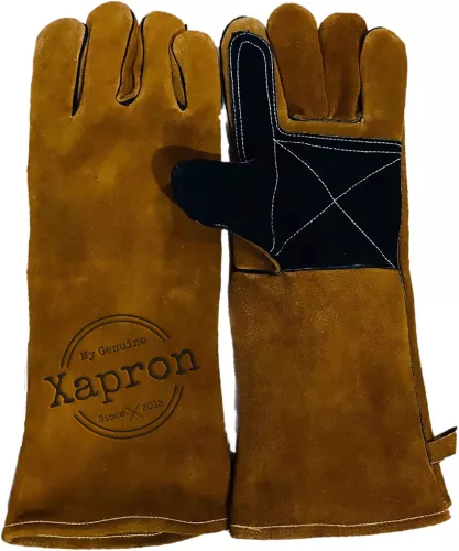 Xapron BBQ Handschoenen Cognac - Zwart Suede