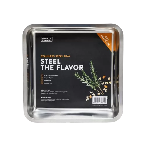 Smokin' Flavours RVS Tray 30 x 30 cm