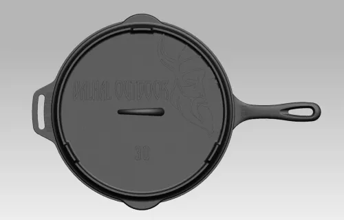 Valhal Skillet Gietijzer Deksel ø 30 cm met Grillpatroon