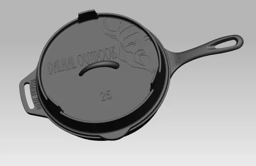 Valhal Outdoor Valhal Skillet Gietijzer Deksel ø 25 cm met Grillpatroon (VH.LID25)