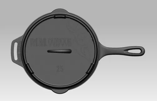 Valhal Outdoor Valhal Skillet Gietijzer Deksel ø 25 cm met Grillpatroon (VH.LID25)