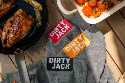 DIRTY JACK DIRTY JACK Kookdoek Charcoal Orange label (DJKD001)